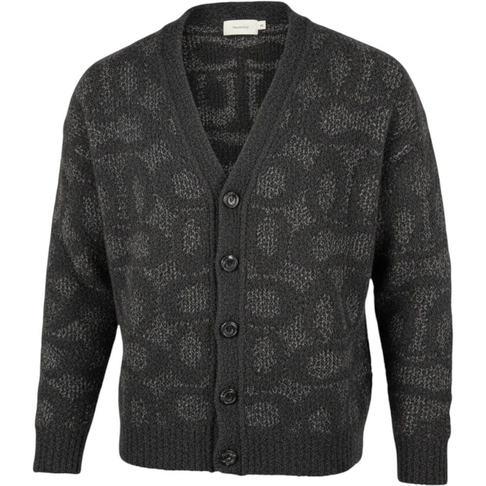 Coach Cardigan Sweater Men Large Gray Excellent Wool Alpaca Signature CAA78